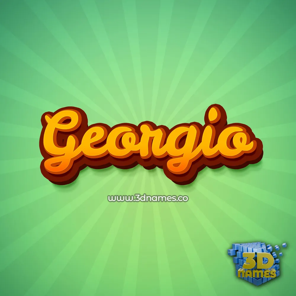 georgio in Green Rays style - 3D name wallpaper