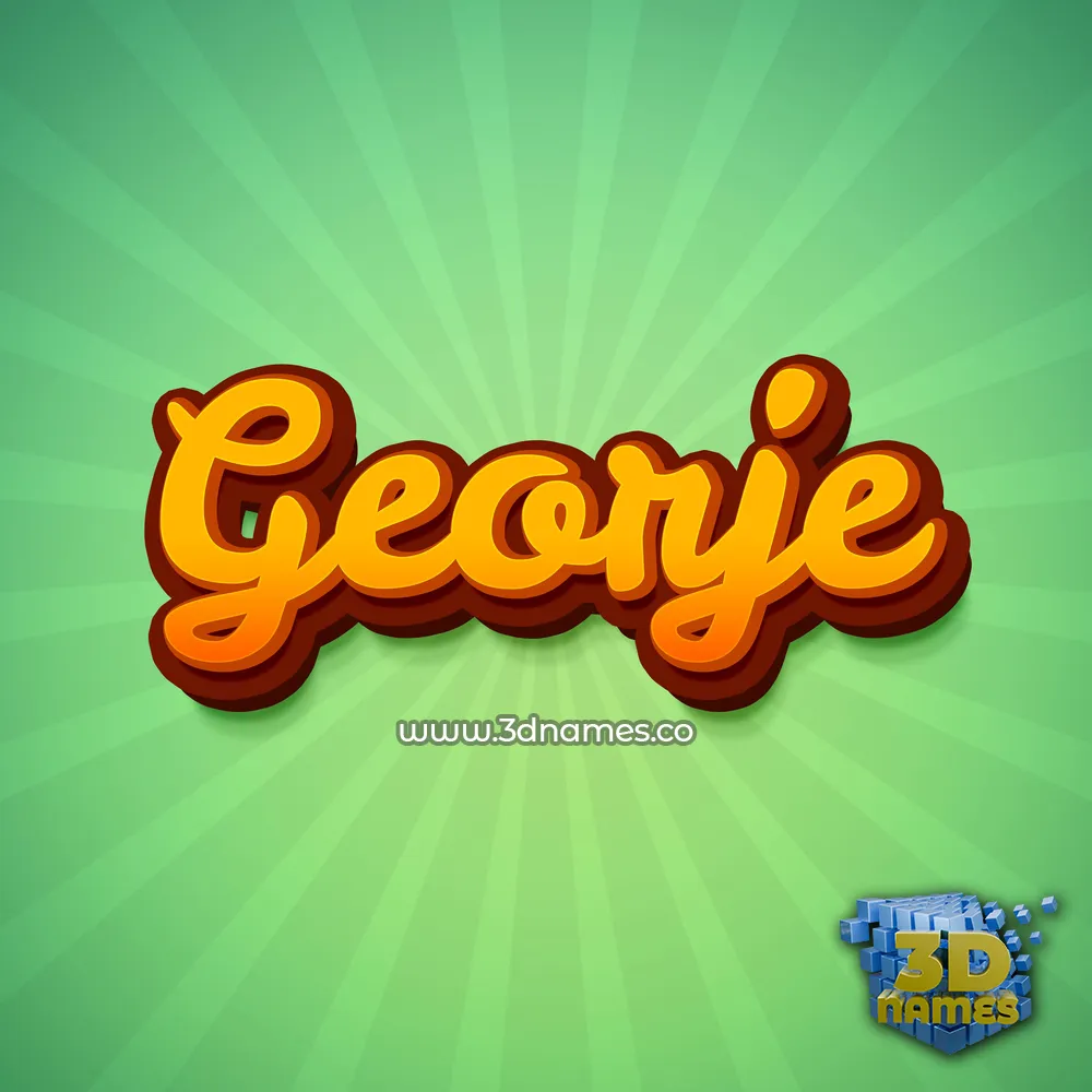 georje in Green Rays style - 3D name wallpaper