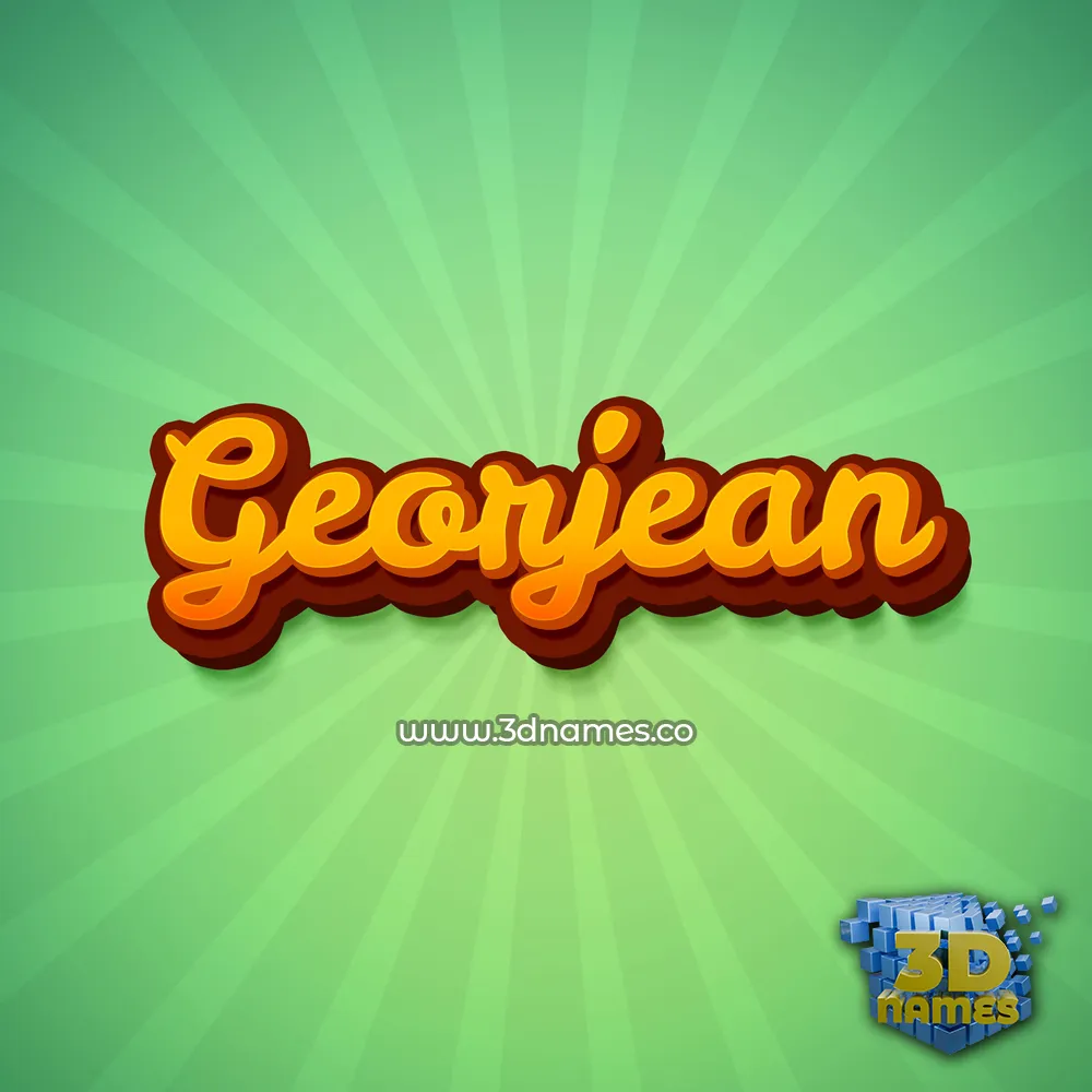 georjean in Green Rays style - 3D name wallpaper