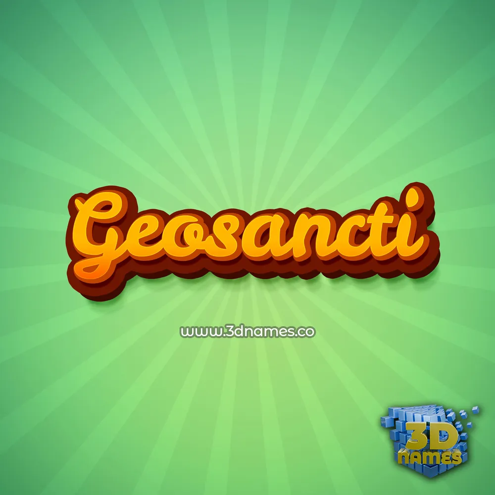 geosancti in Green Rays style - 3D name wallpaper