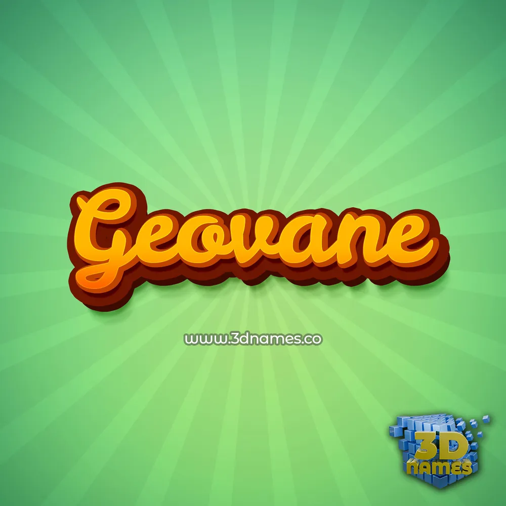 geovane in Green Rays style - 3D name wallpaper