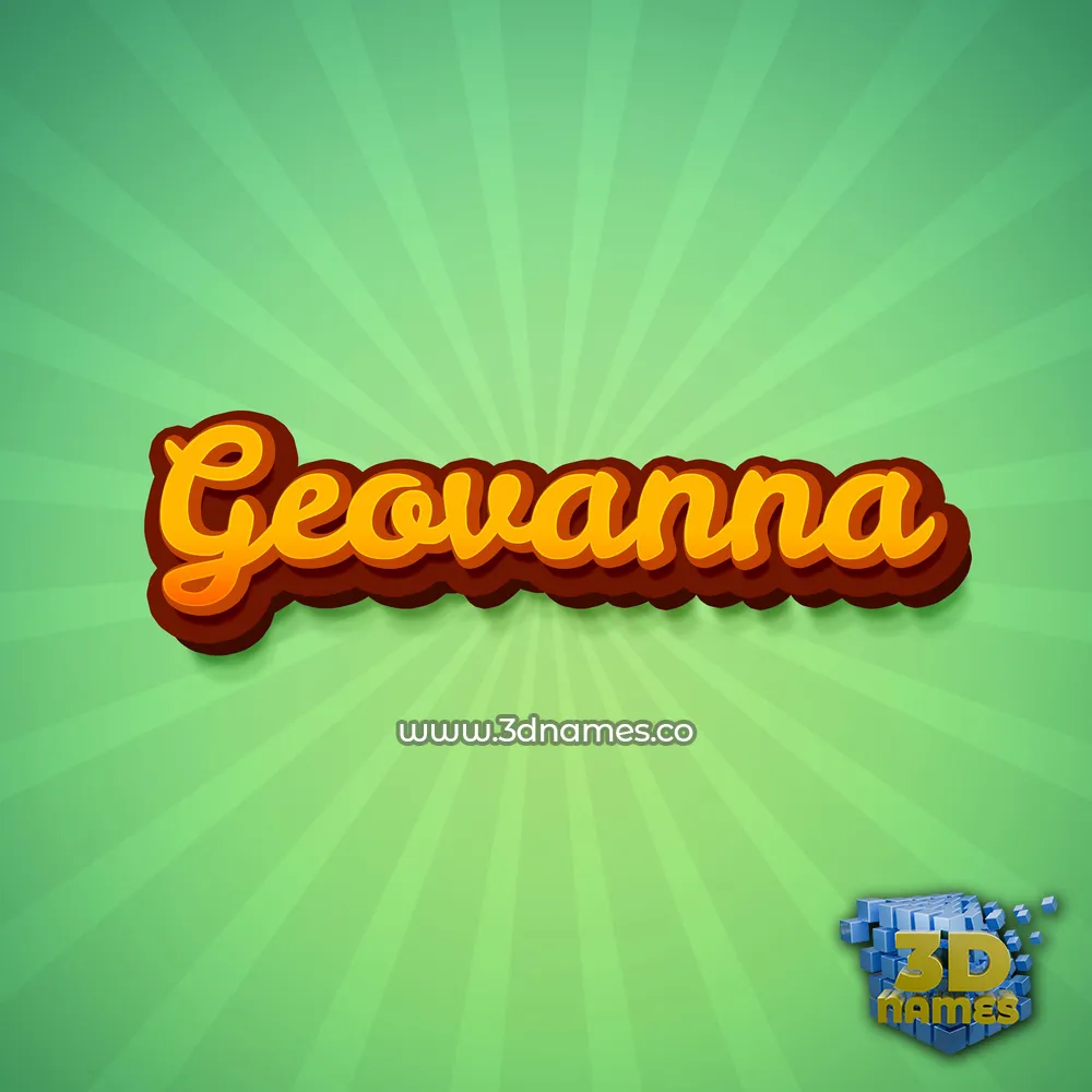 geovanna in Green Rays style - 3D name wallpaper