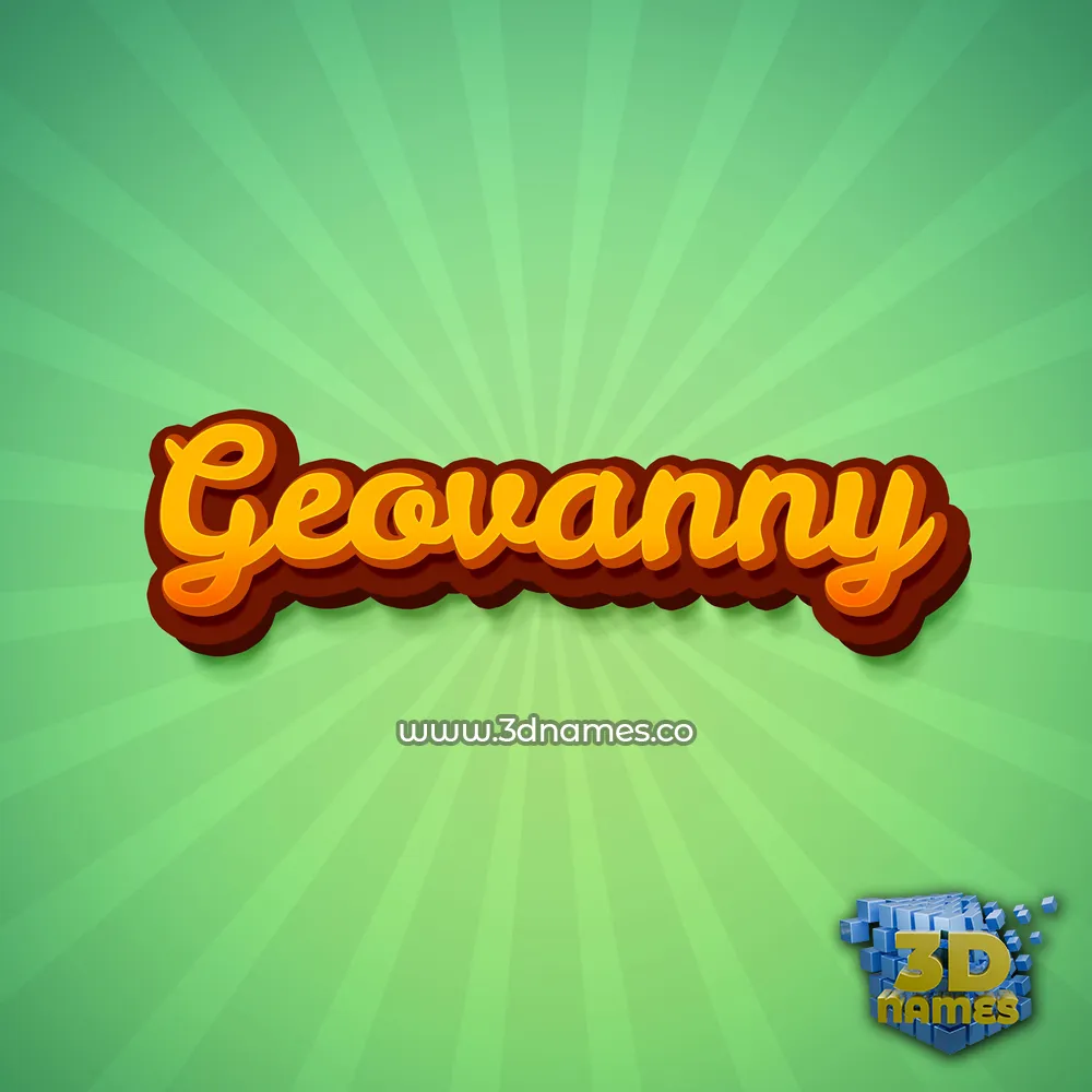 geovanny in Green Rays style - 3D name wallpaper