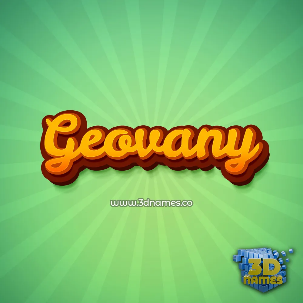 geovany in Green Rays style - 3D name wallpaper
