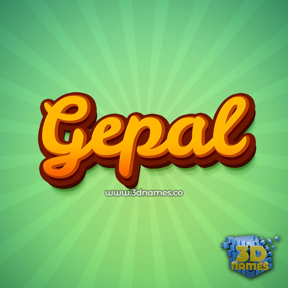 gepal in Green Rays style - 3D name wallpaper