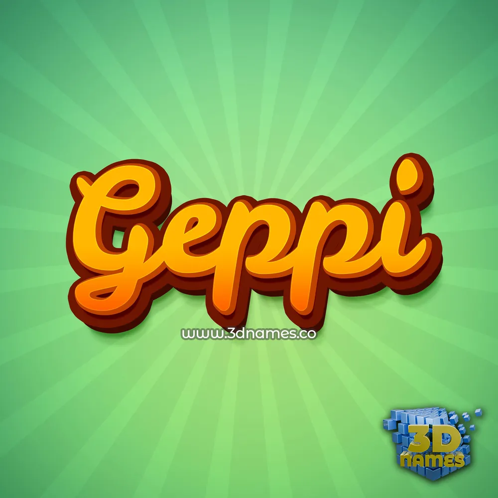 geppi in Green Rays style - 3D name wallpaper