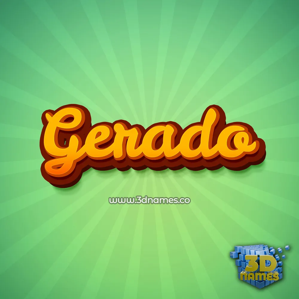gerado in Green Rays style - 3D name wallpaper