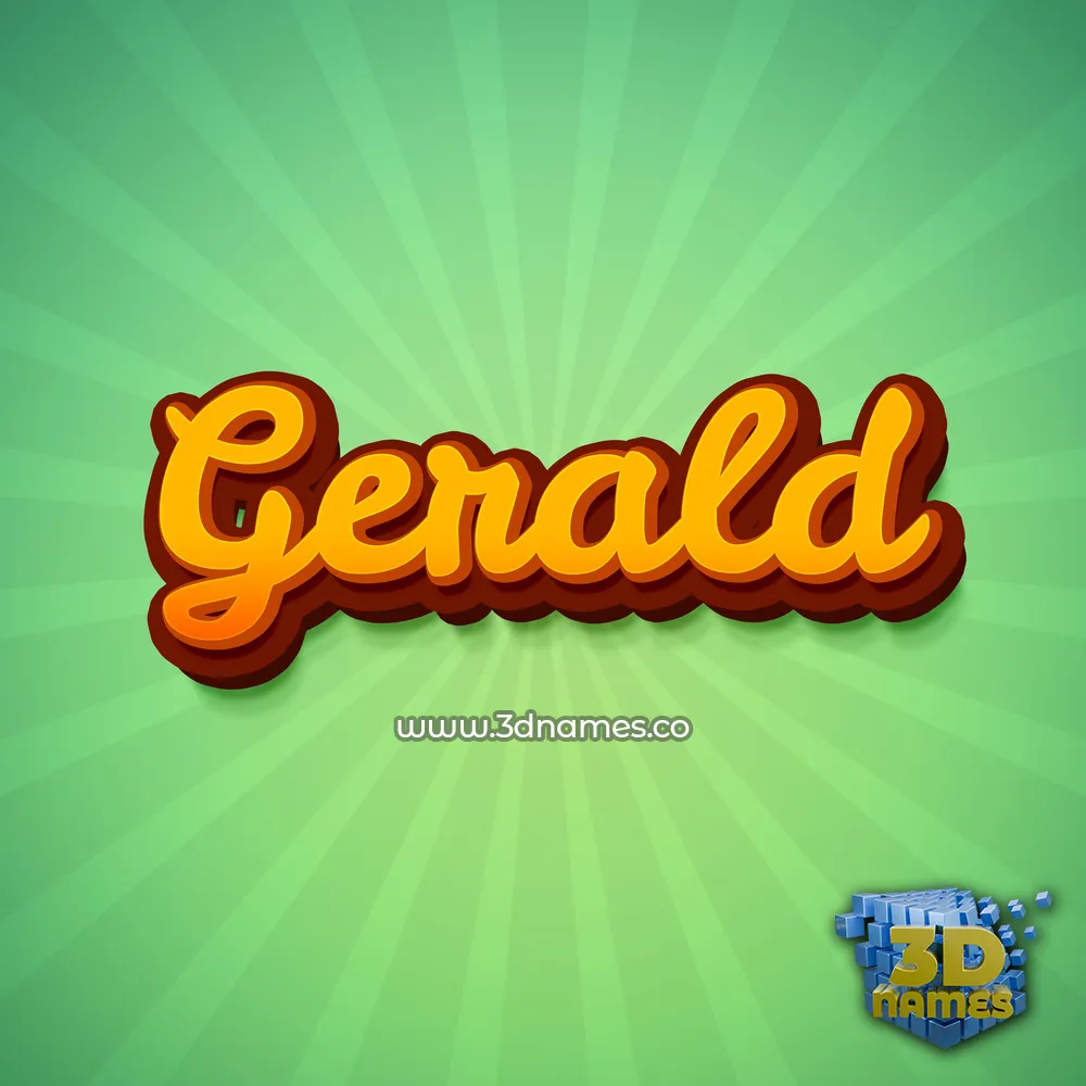 gerald in Green Rays style - 3D name wallpaper