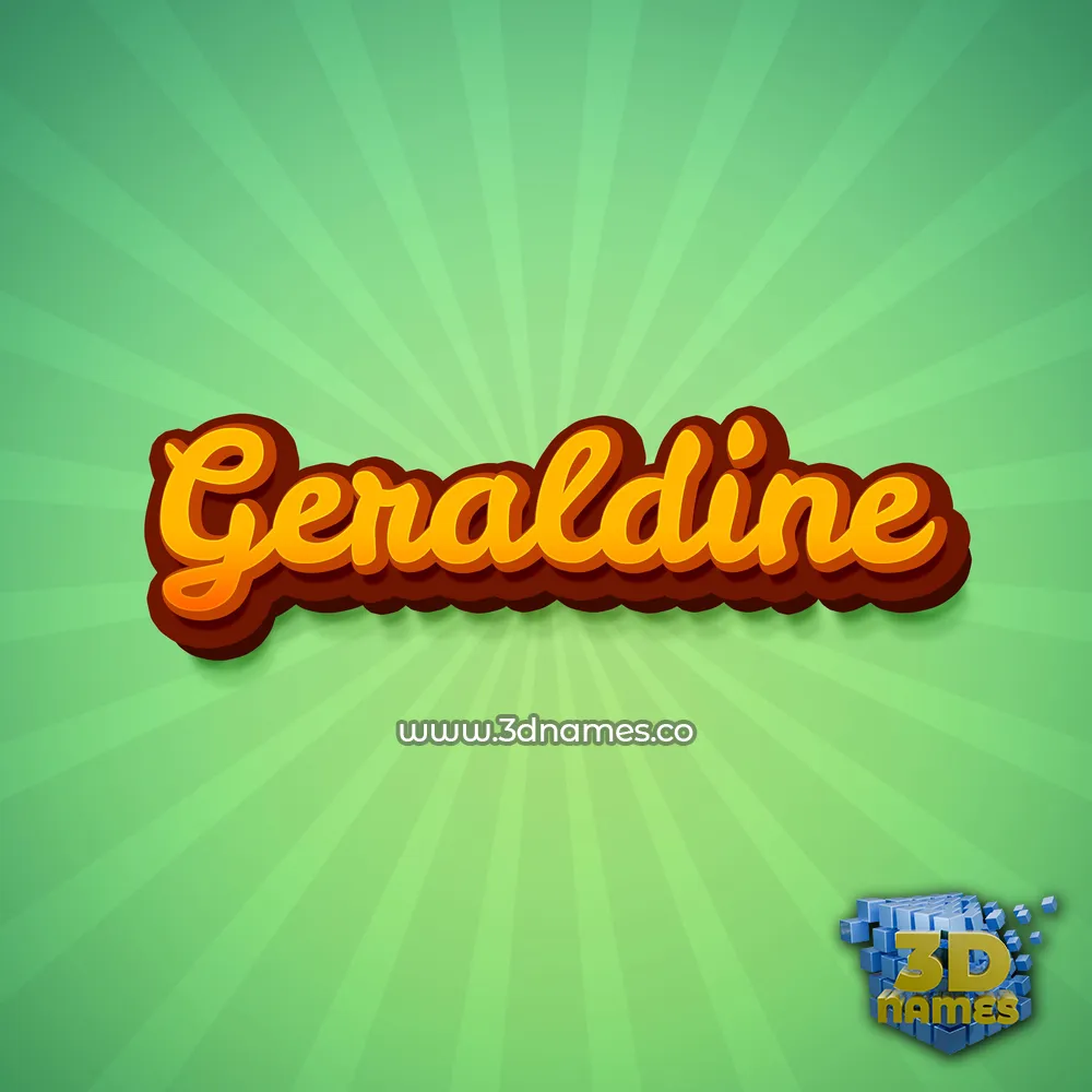 geraldine in Green Rays style - 3D name wallpaper