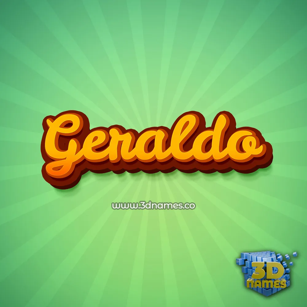 geraldo in Green Rays style - 3D name wallpaper