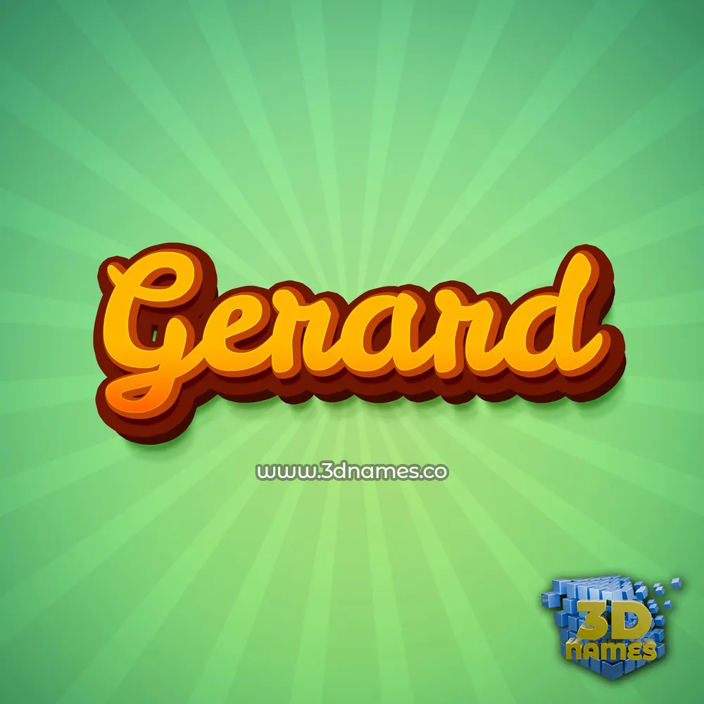 gerard in Green Rays style - 3D name wallpaper