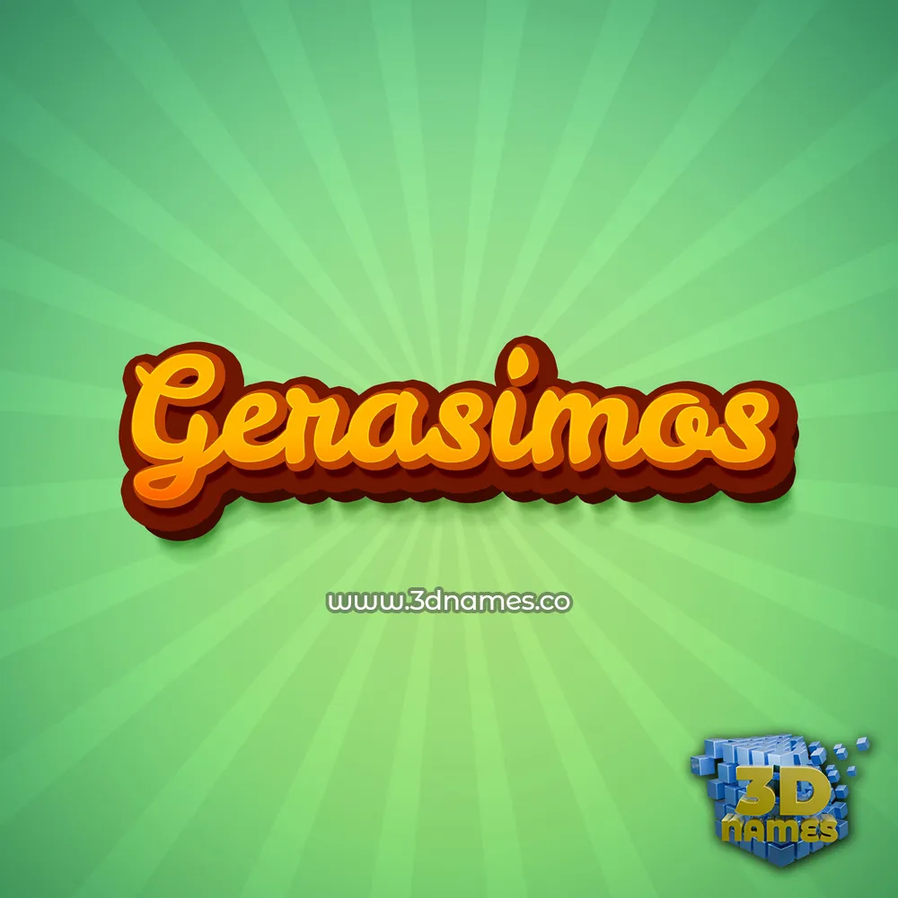 gerasimos in Green Rays style - 3D name wallpaper