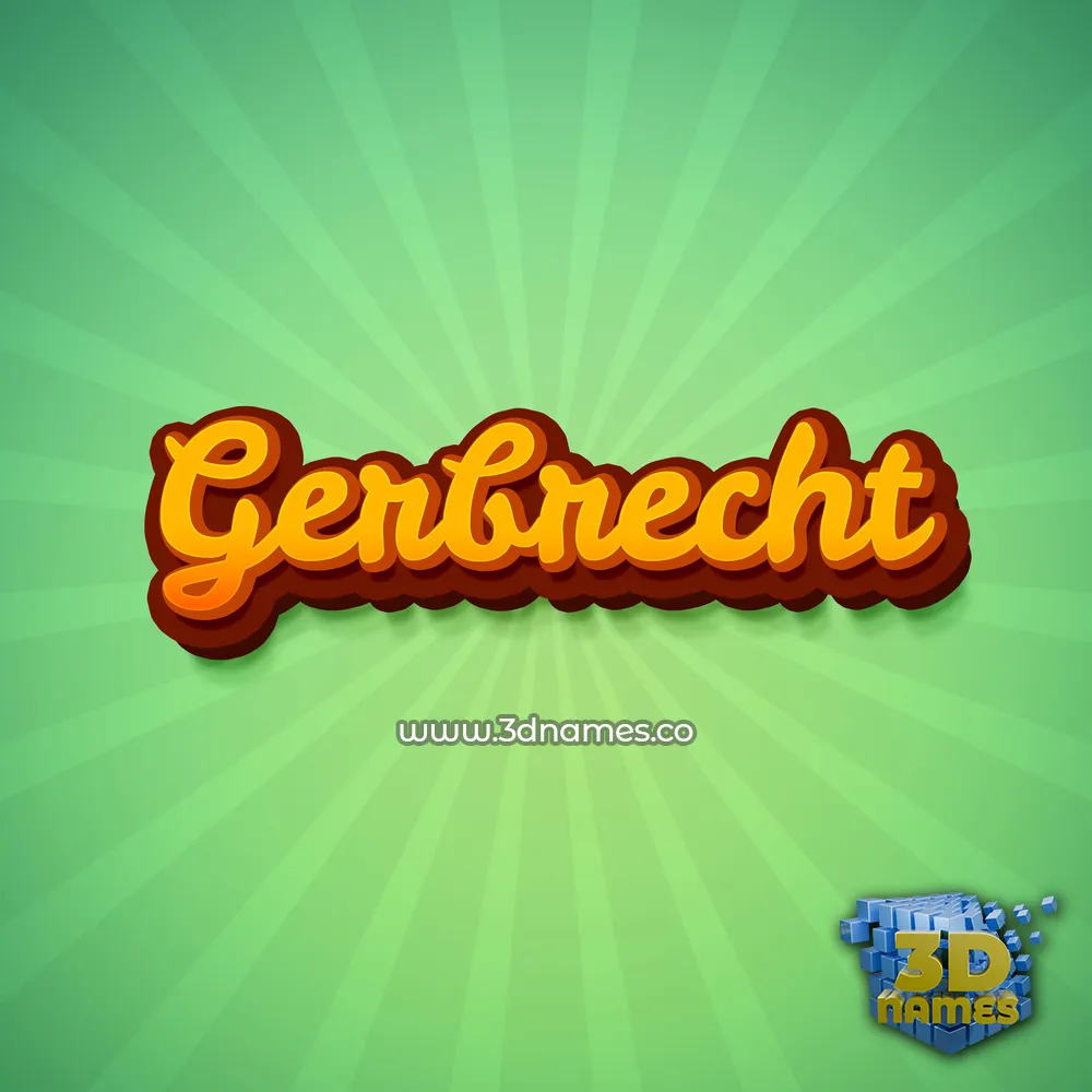 gerbrecht in Green Rays style - 3D name wallpaper