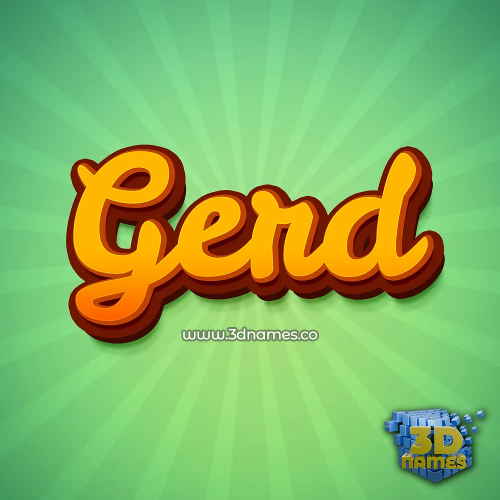 gerd in Green Rays style - 3D name wallpaper