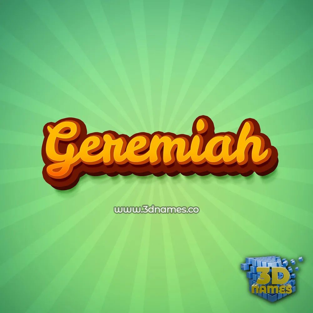 geremiah in Green Rays style - 3D name wallpaper