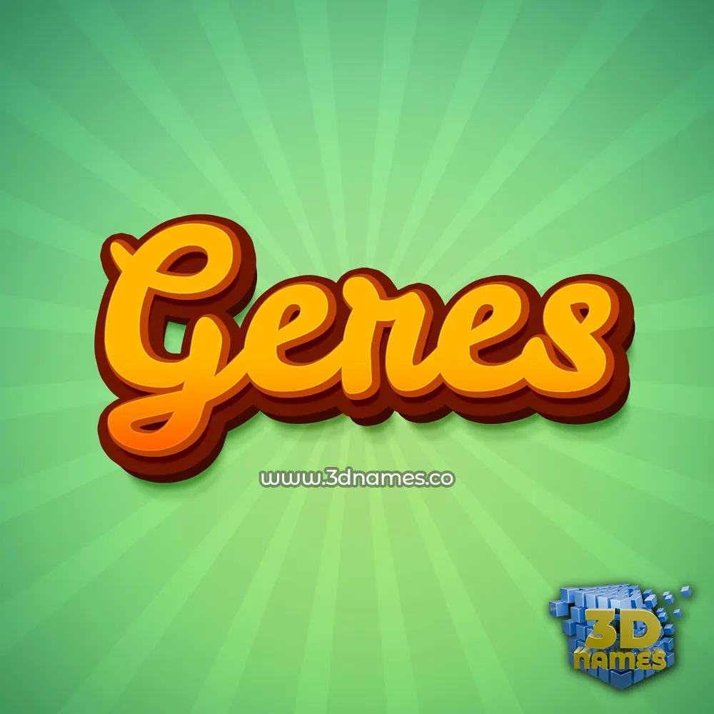 geres in Green Rays style - 3D name wallpaper
