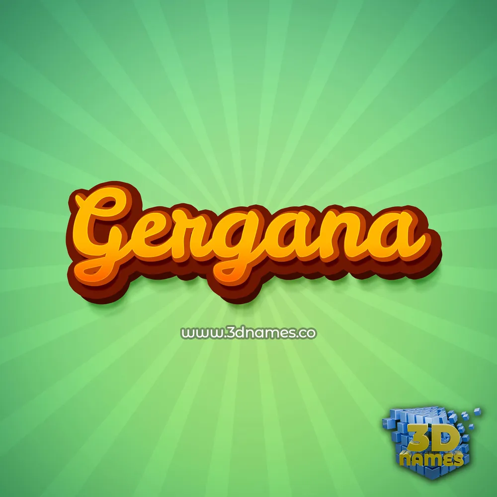 gergana in Green Rays style - 3D name wallpaper