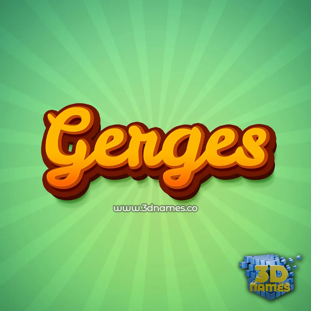gerges in Green Rays style - 3D name wallpaper