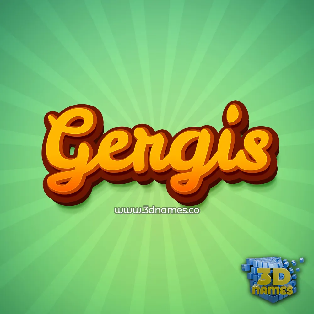 gergis in Green Rays style - 3D name wallpaper