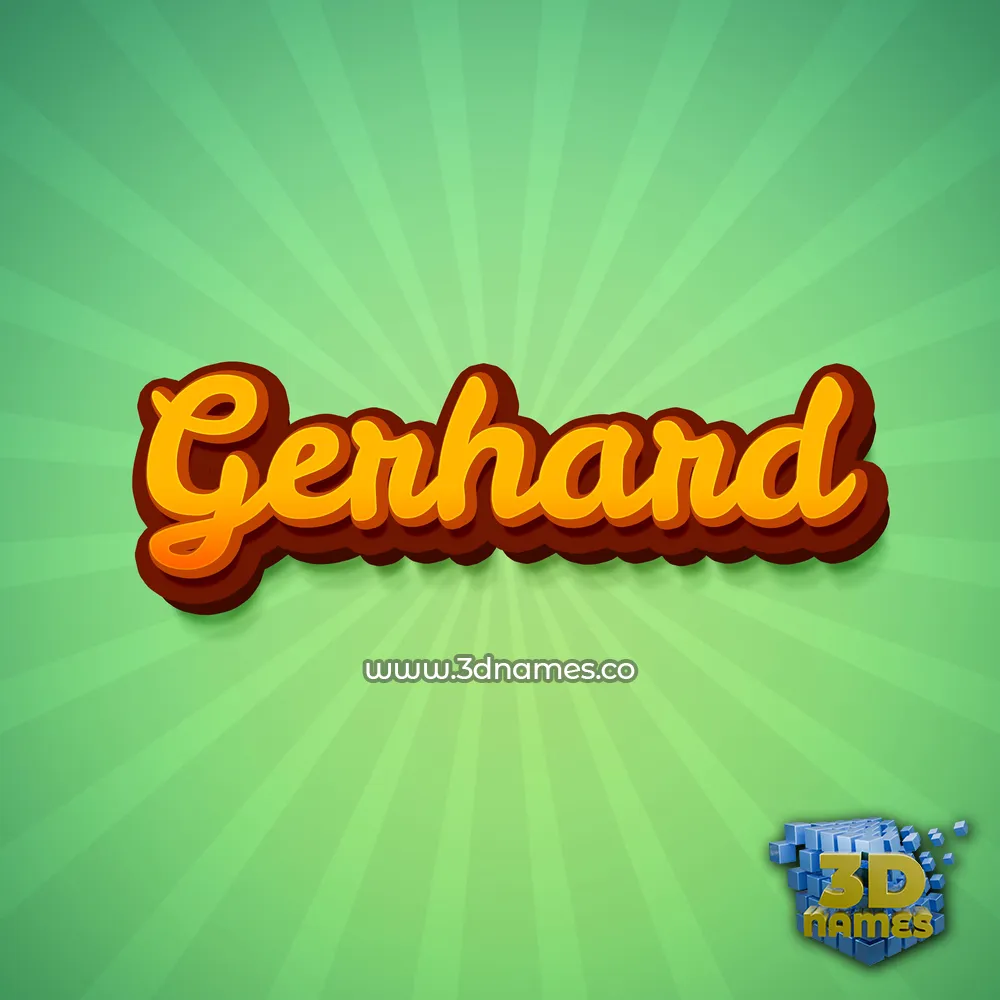 gerhard in Green Rays style - 3D name wallpaper