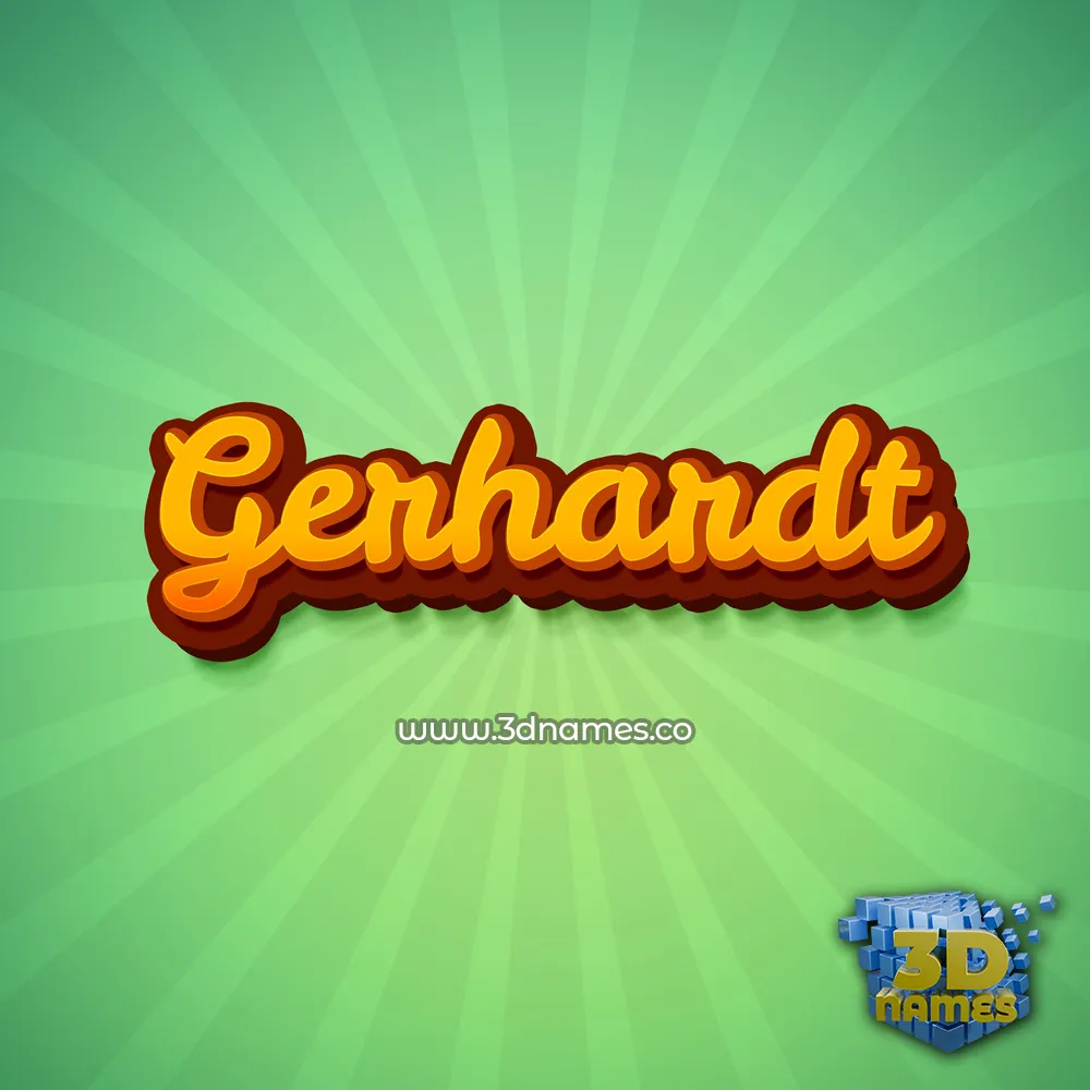 gerhardt in Green Rays style - 3D name wallpaper