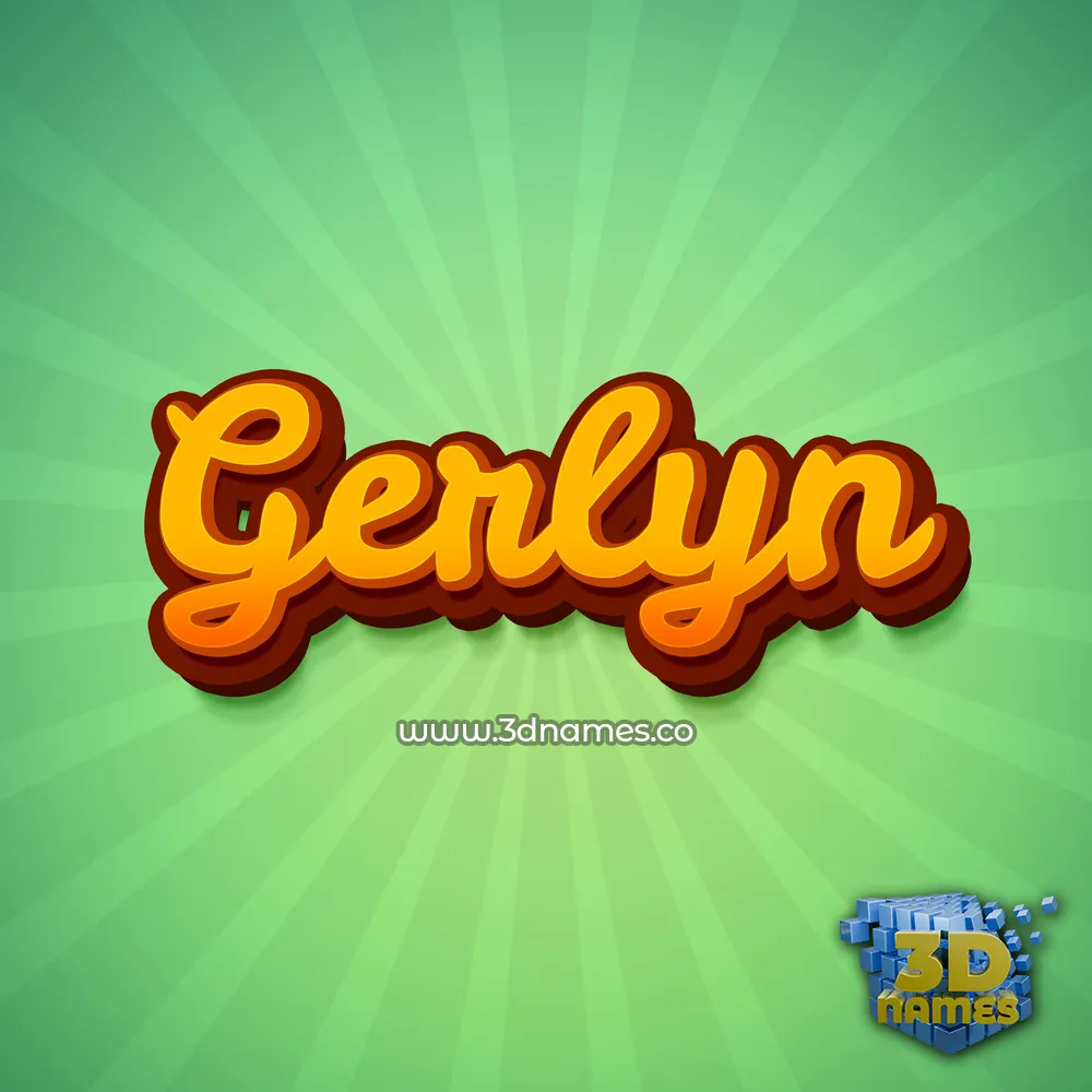 gerlyn in Green Rays style - 3D name wallpaper