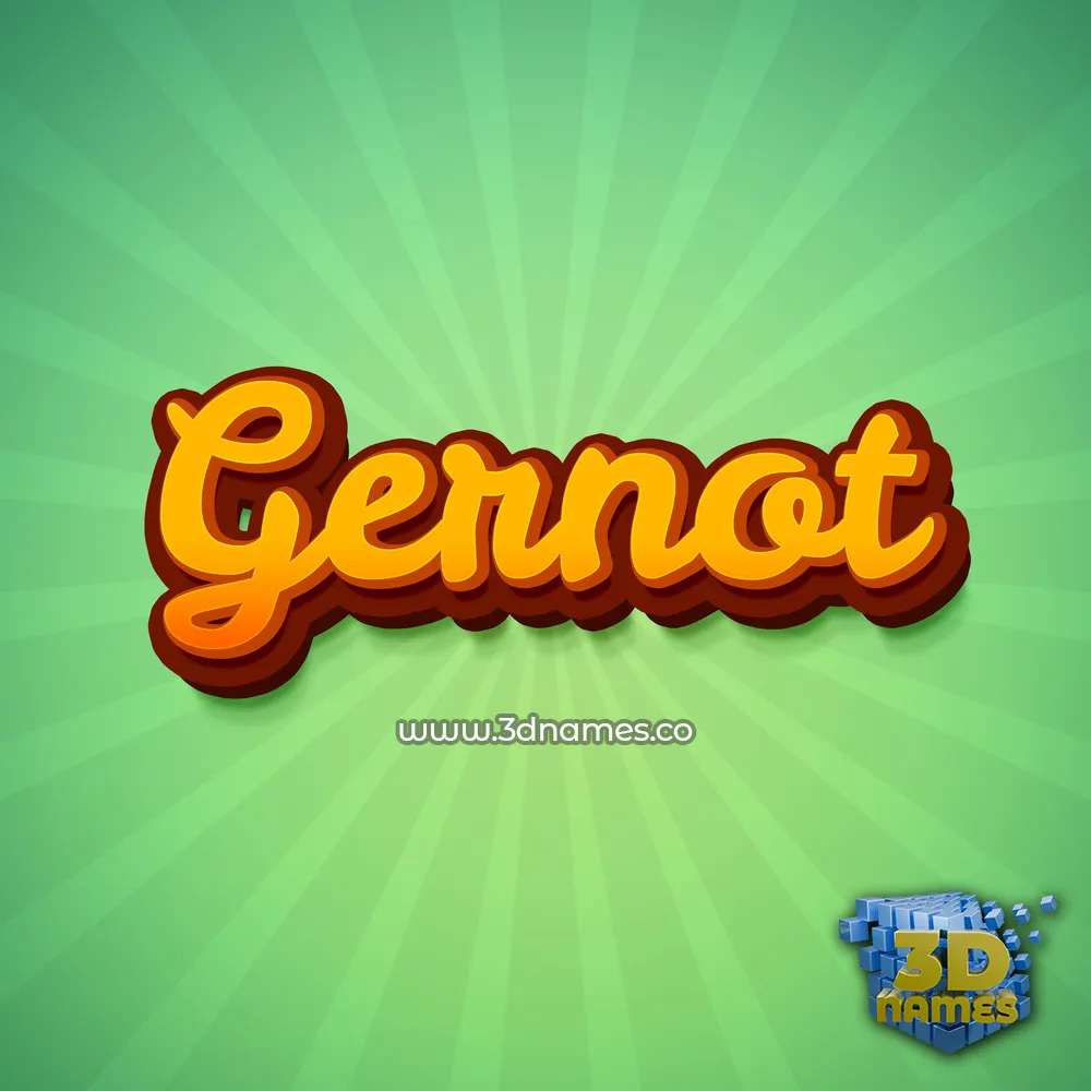 gernot in Green Rays style - 3D name wallpaper