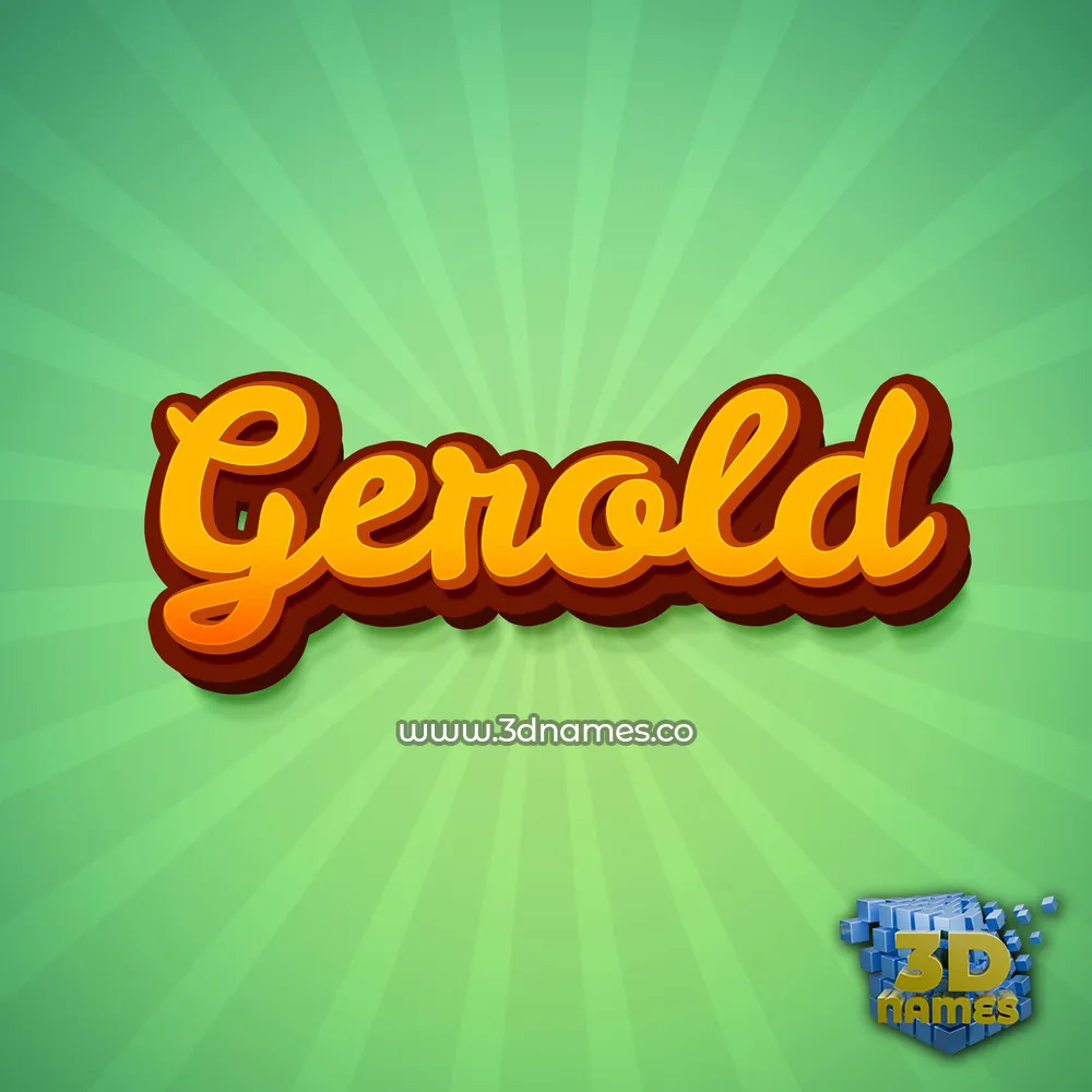 gerold in Green Rays style - 3D name wallpaper