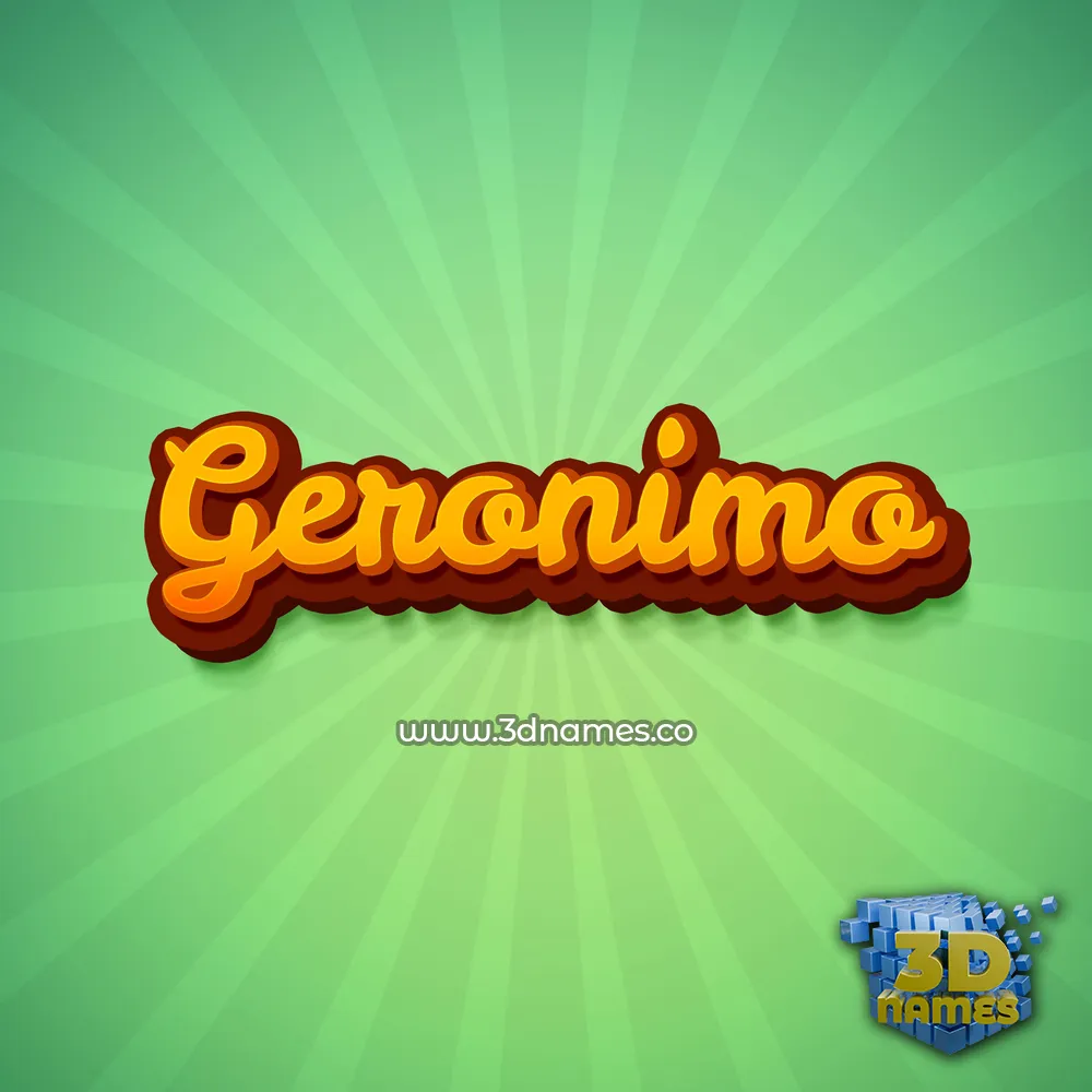 geronimo in Green Rays style - 3D name wallpaper