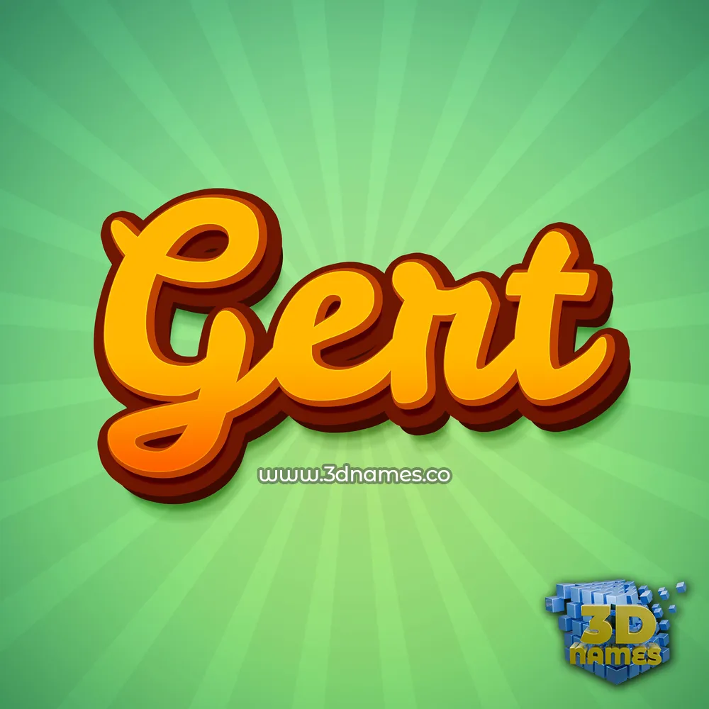 gert in Green Rays style - 3D name wallpaper