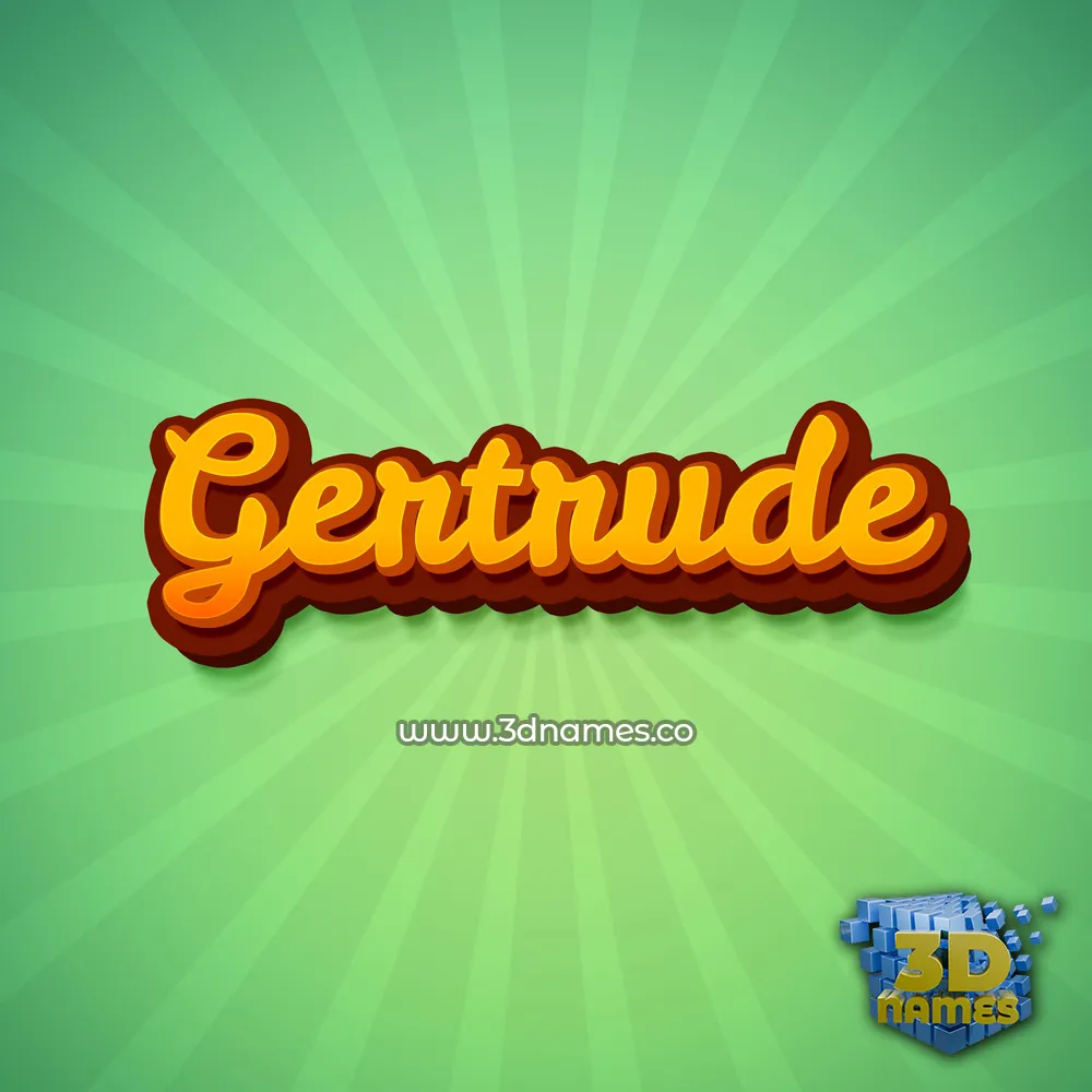 gertrude in Green Rays style - 3D name wallpaper
