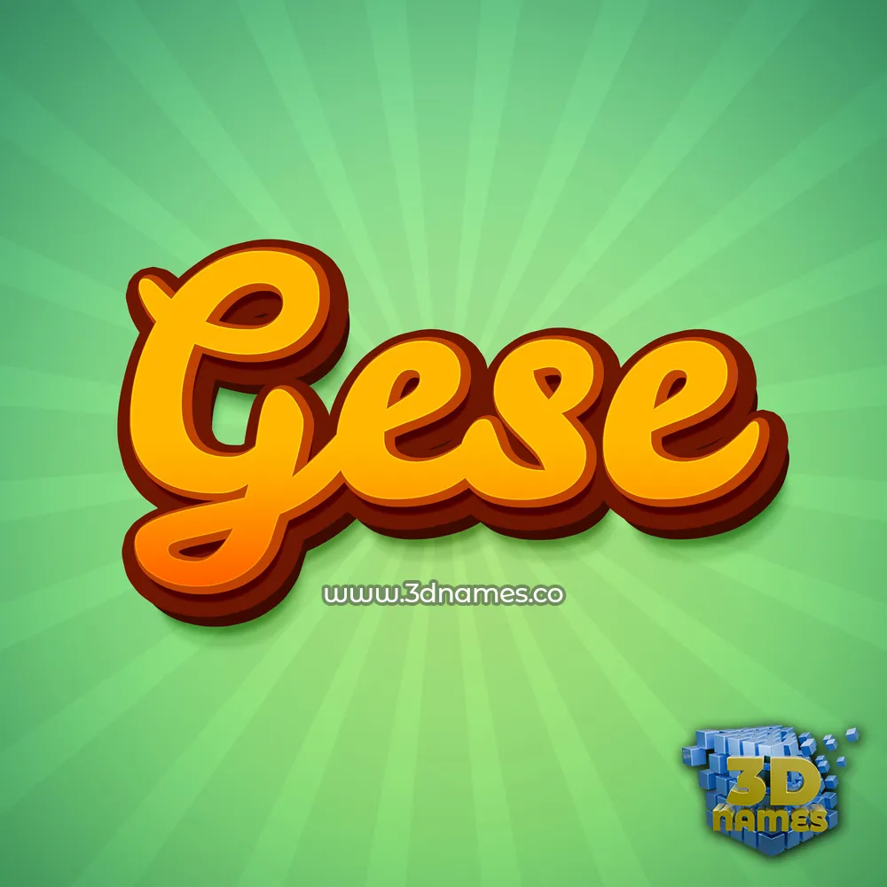 gese in Green Rays style - 3D name wallpaper