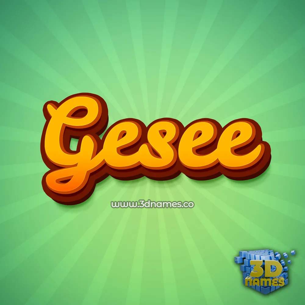 gesee in Green Rays style - 3D name wallpaper