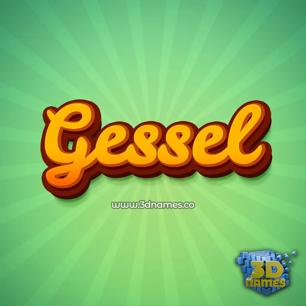 gessel in Green Rays style - 3D name wallpaper
