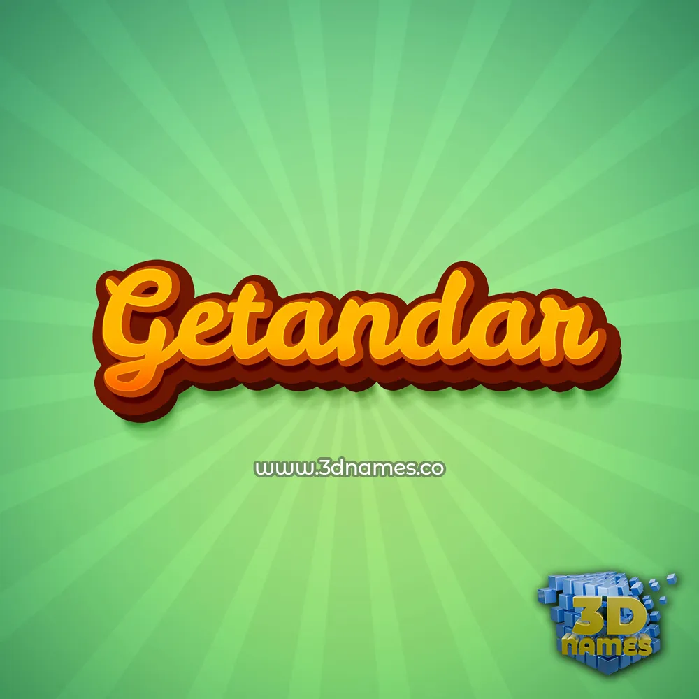 getandar in Green Rays style - 3D name wallpaper