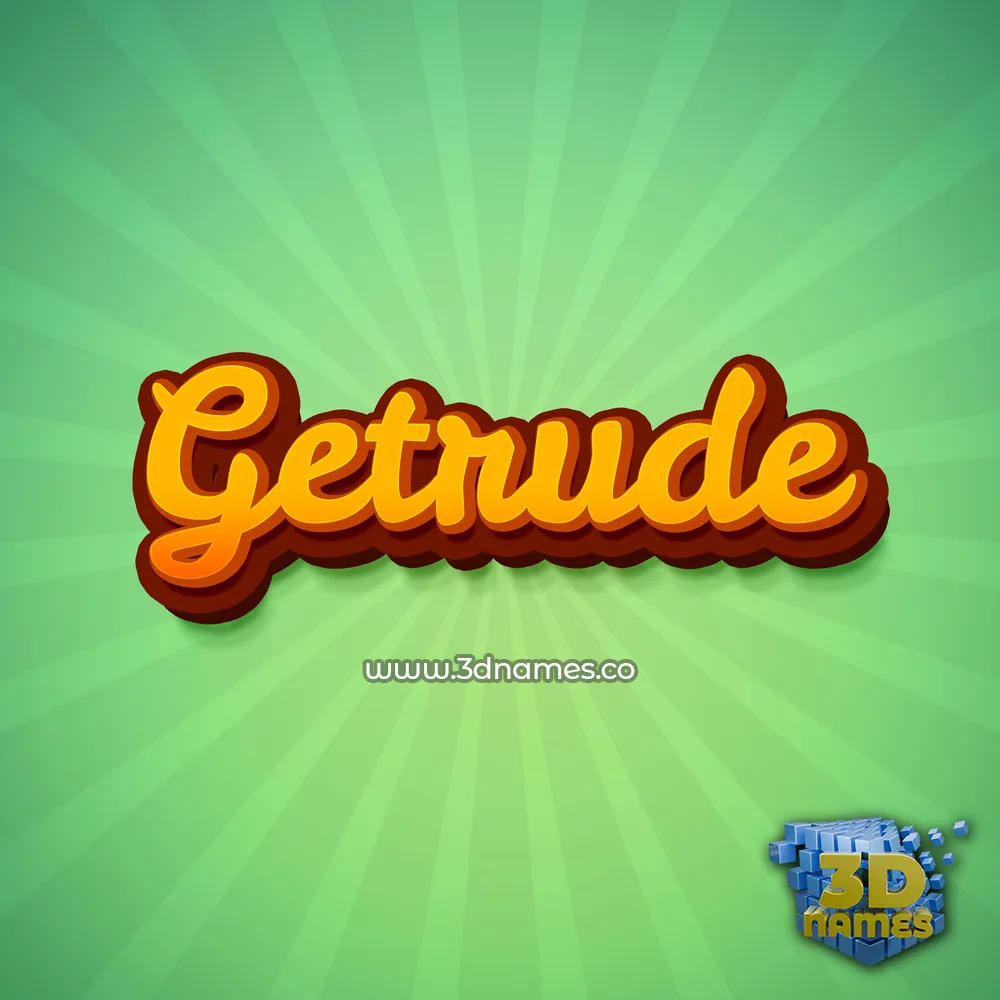 getrude in Green Rays style - 3D name wallpaper