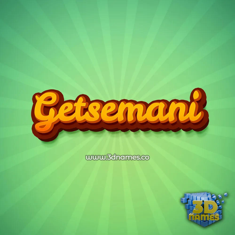 getsemani in Green Rays style - 3D name wallpaper