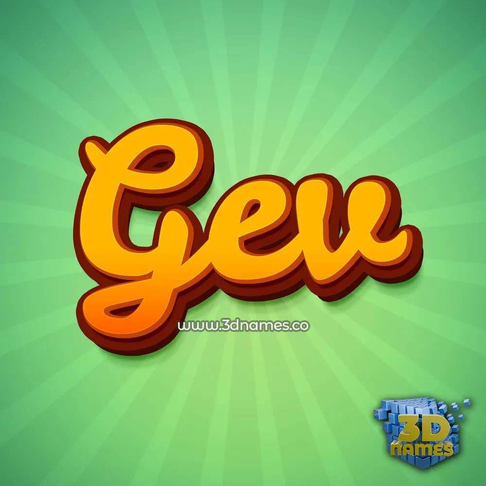 gev in Green Rays style - 3D name wallpaper