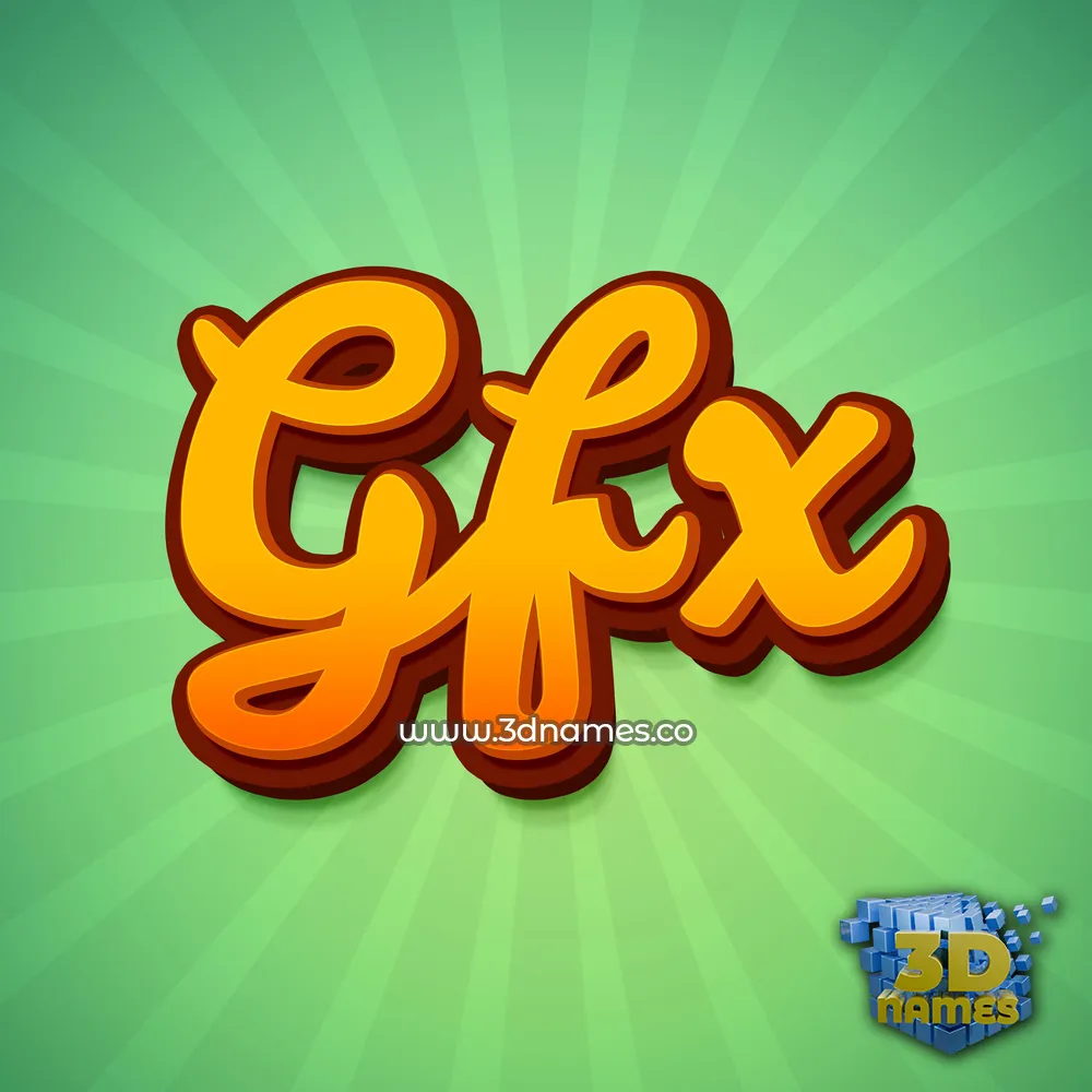 gfx in Green Rays style - 3D name wallpaper