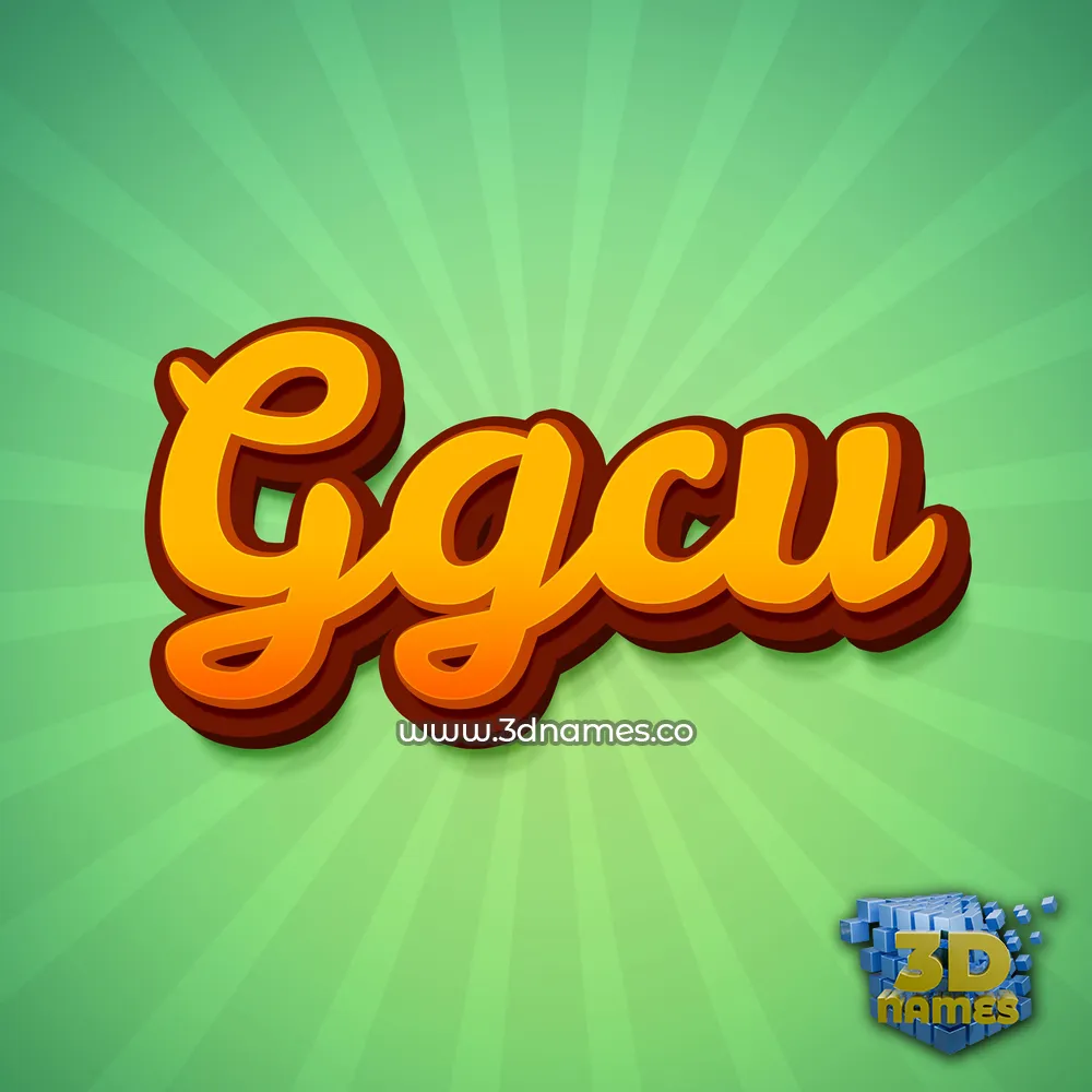 ggcu in Green Rays style - 3D name wallpaper