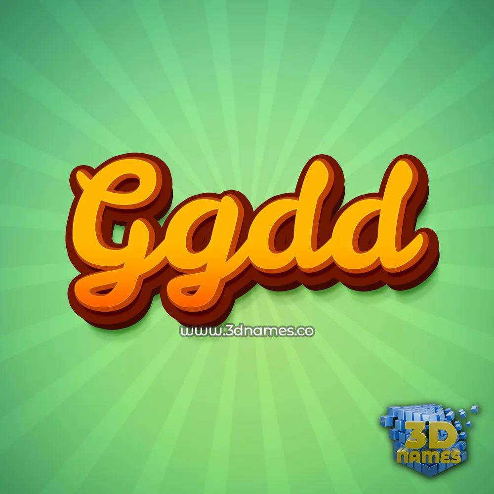 ggdd in Green Rays style - 3D name wallpaper