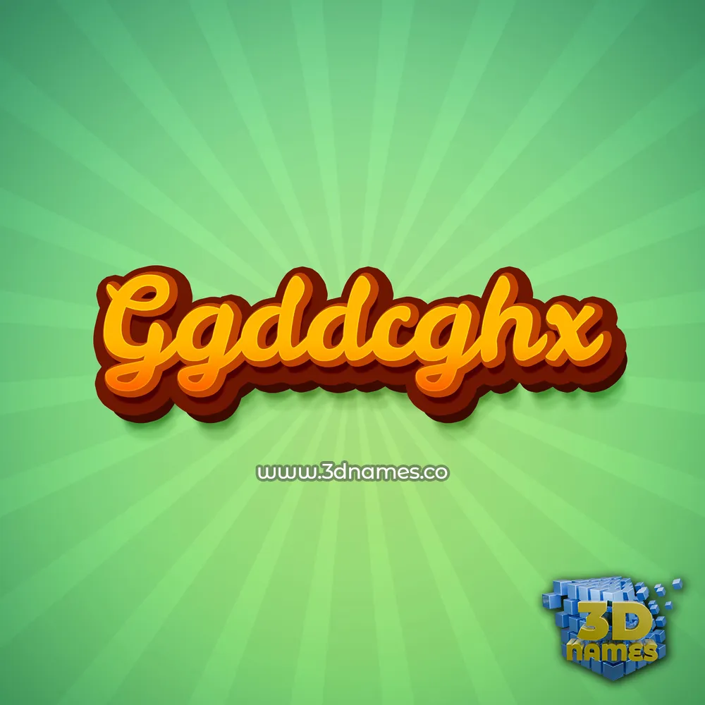 ggddcghx in Green Rays style - 3D name wallpaper