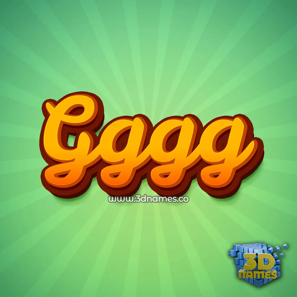 gggg in Green Rays style - 3D name wallpaper