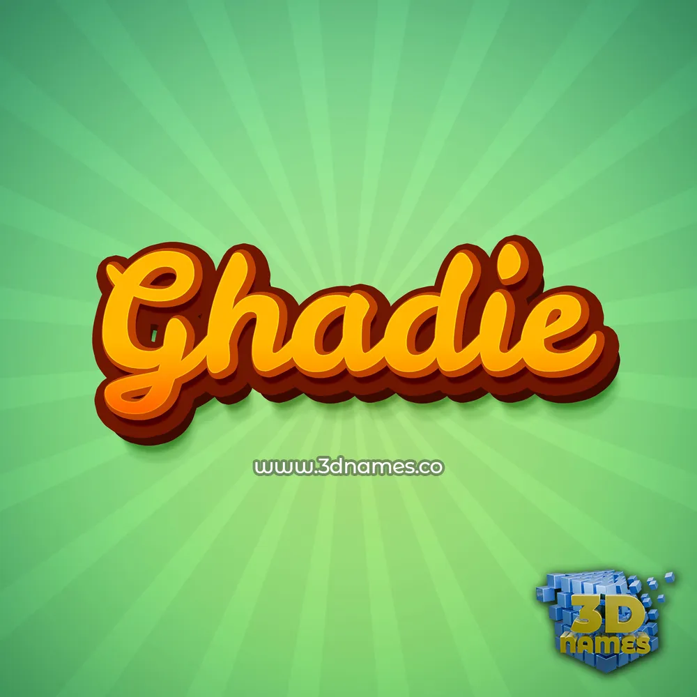 ghadie in Green Rays style - 3D name wallpaper