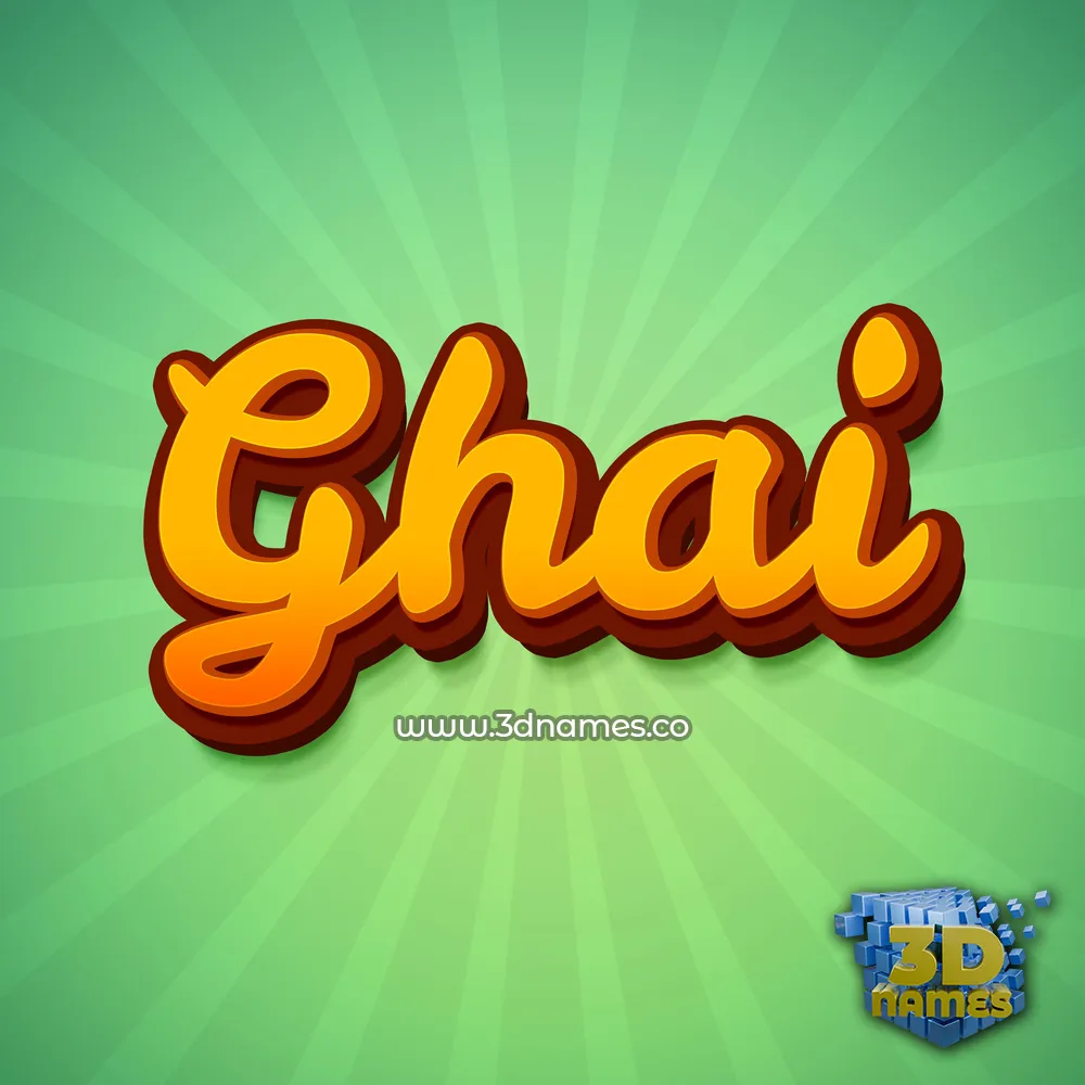 ghai in Green Rays style - 3D name wallpaper