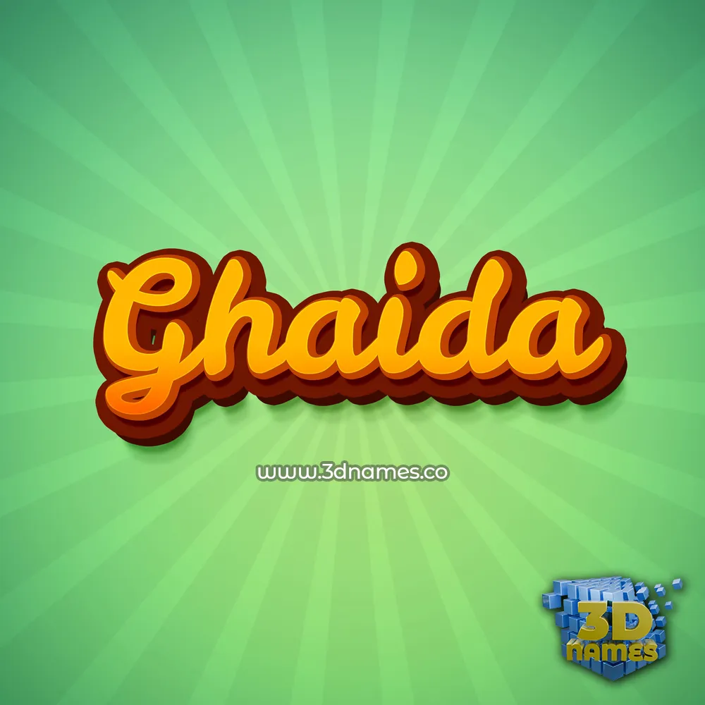 ghaida in Green Rays style - 3D name wallpaper
