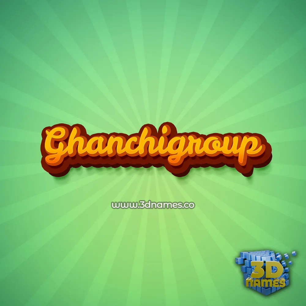 ghanchigroup in Green Rays style - 3D name wallpaper