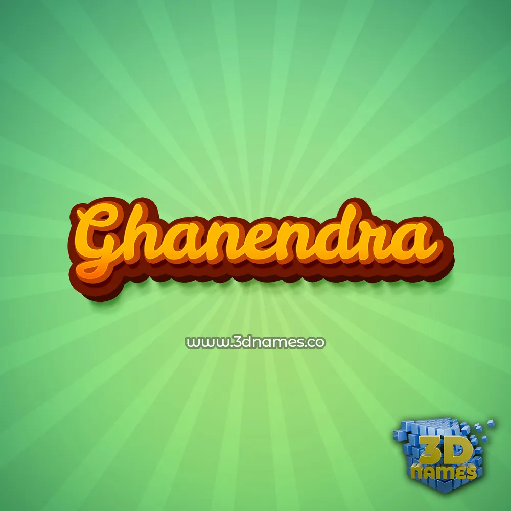 ghanendra in Green Rays style - 3D name wallpaper