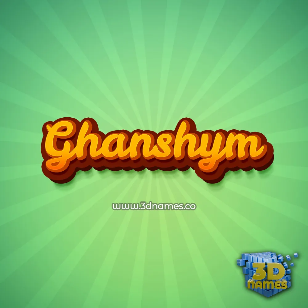ghanshym in Green Rays style - 3D name wallpaper