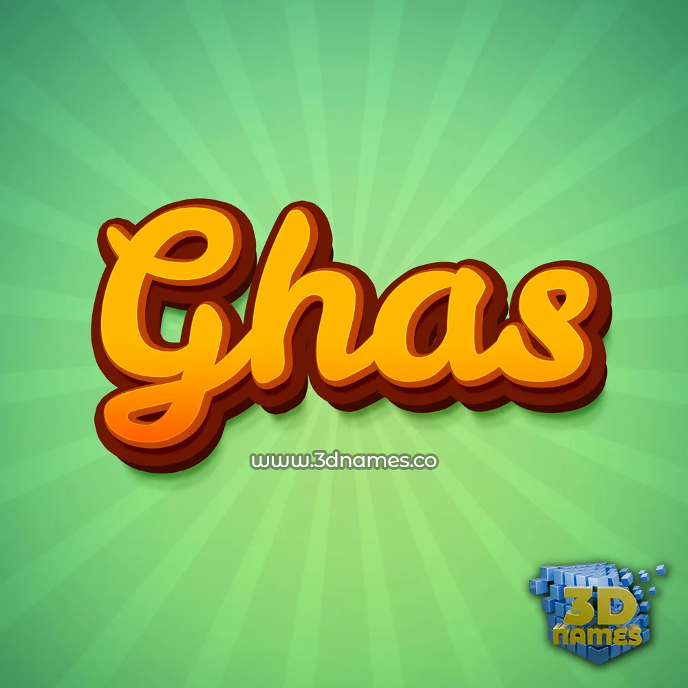 ghas in Green Rays style - 3D name wallpaper